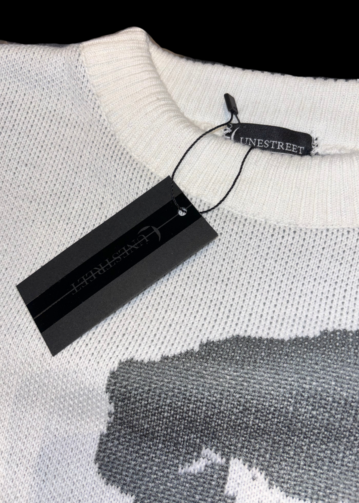 'SMOKE' Jacquard Knit Sweater